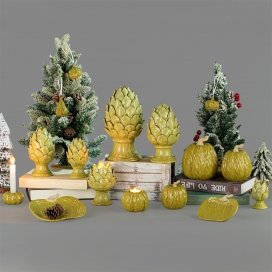 CERAMIC PLATE CANDLEHOLDER GREEN COLOR